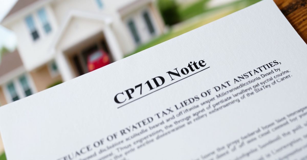 CP71D Notice: Tax Lien Reminder Explained