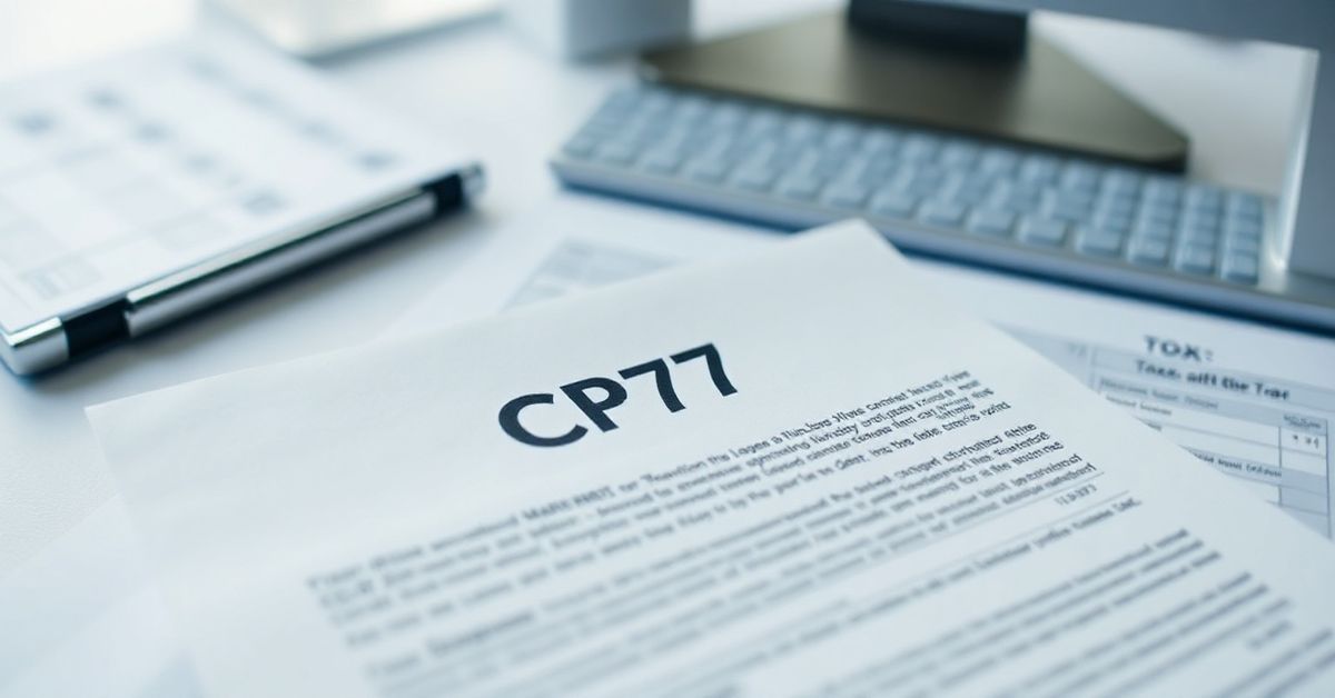 CP77 Notice: IRS Notice Explained | Simple Guide